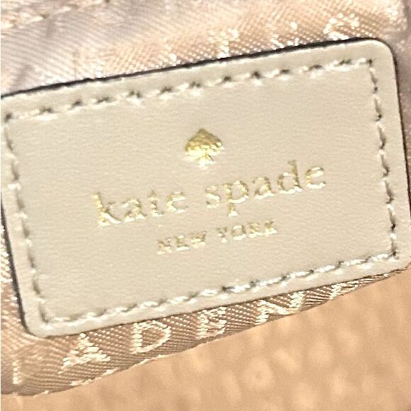 Kate Spade Gray Leather Chain-Link Shoulder Tote Chic Everyday Bag - Picture 10 of 12